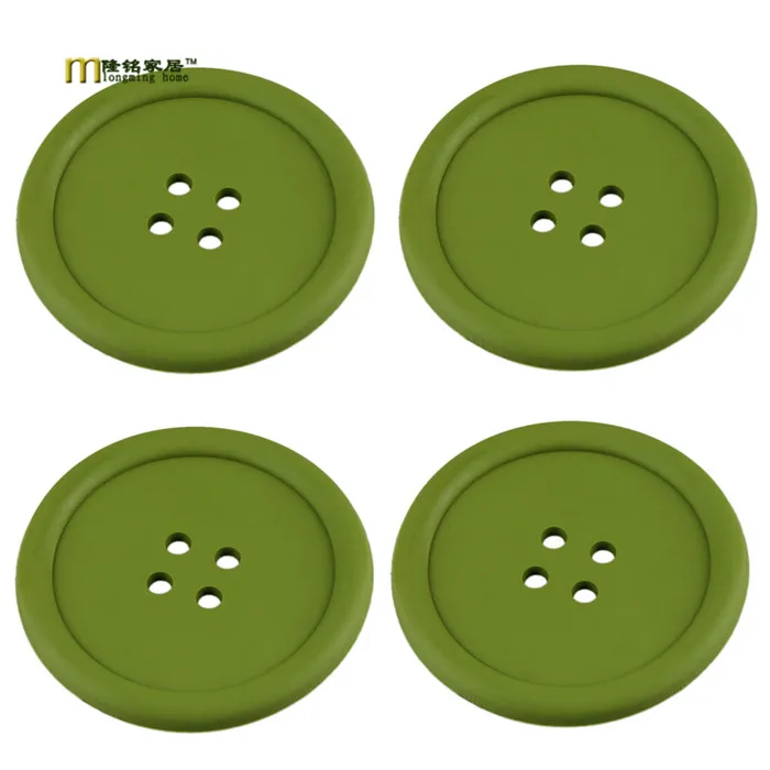 Силиконовый подстаканник 1 шт. милая цветная пуговица в форме чашки для напитков