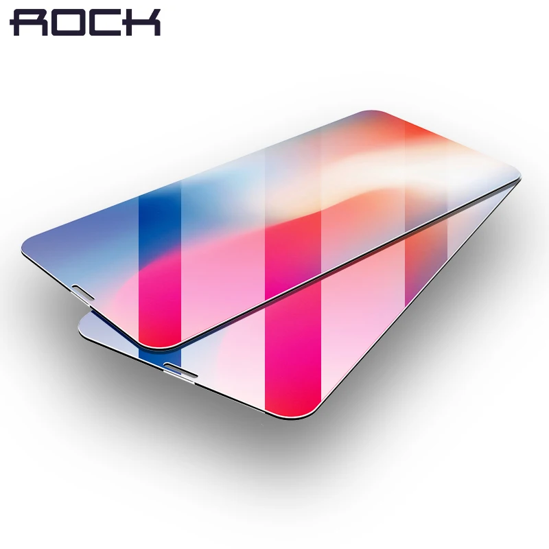 ROCK набор из 2 предметов закаленное стекло для iPhone X 9H прозрачная защита экрана
