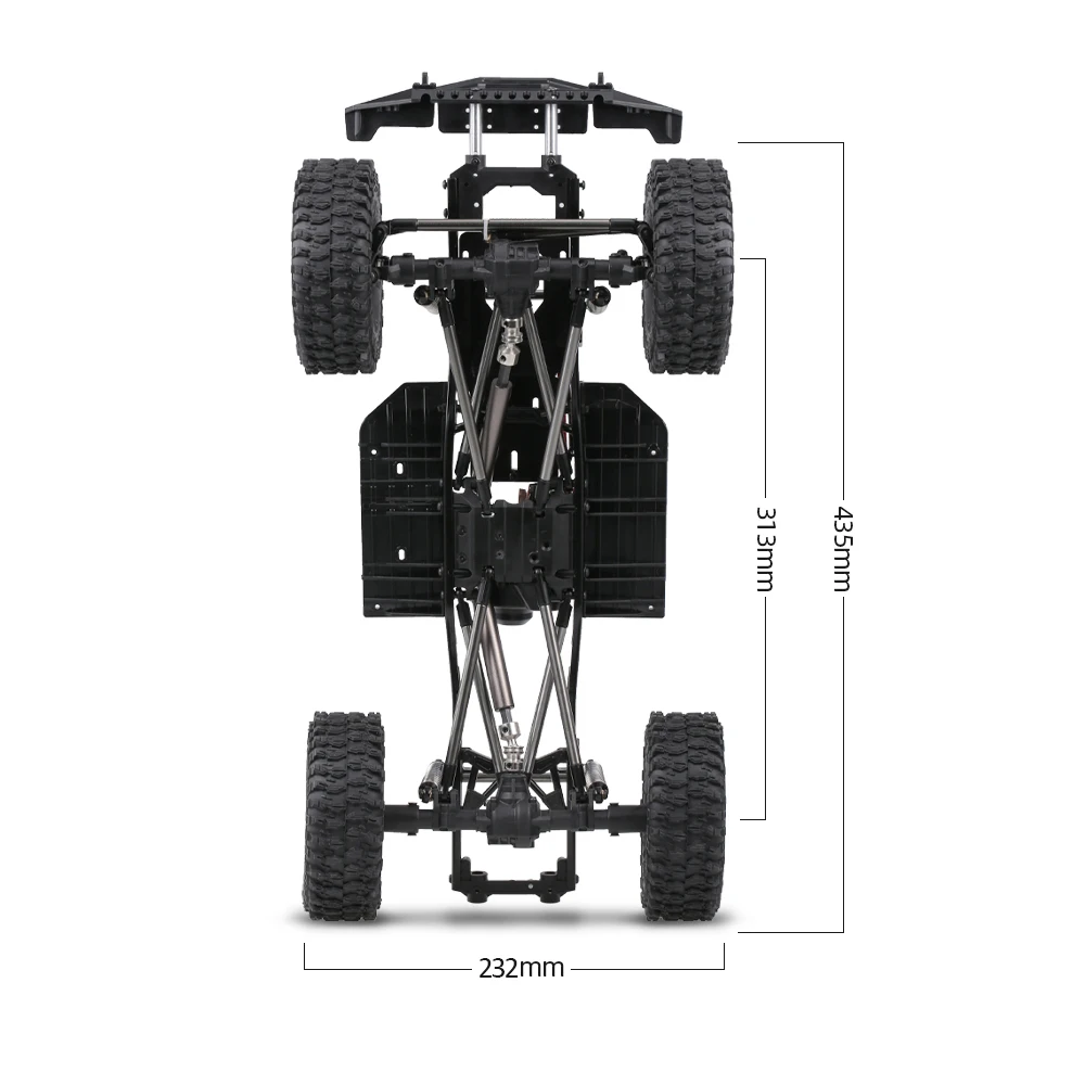 SCX10 II 90046 90047 RC Crawler 313 мм 1:10 радиоуправляемая база автомобиля Chassi с щеточным