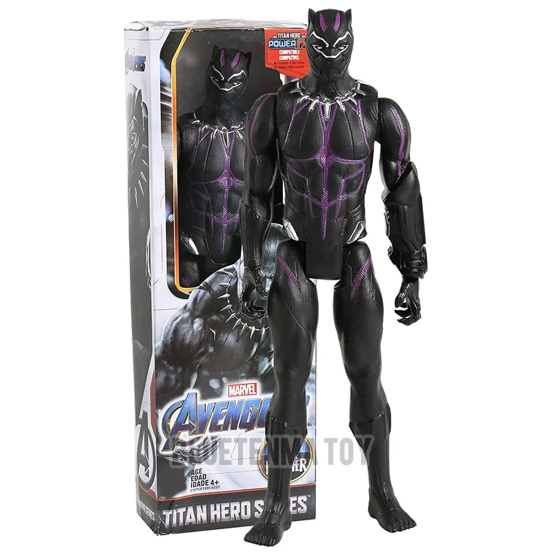 Black Panther box Marvel Мстители 4 Endgame Antman Ронин Железный человек Тор Капитан Марвел Халк Титан герой серии фигурка игрушка - Color: Black Panther box