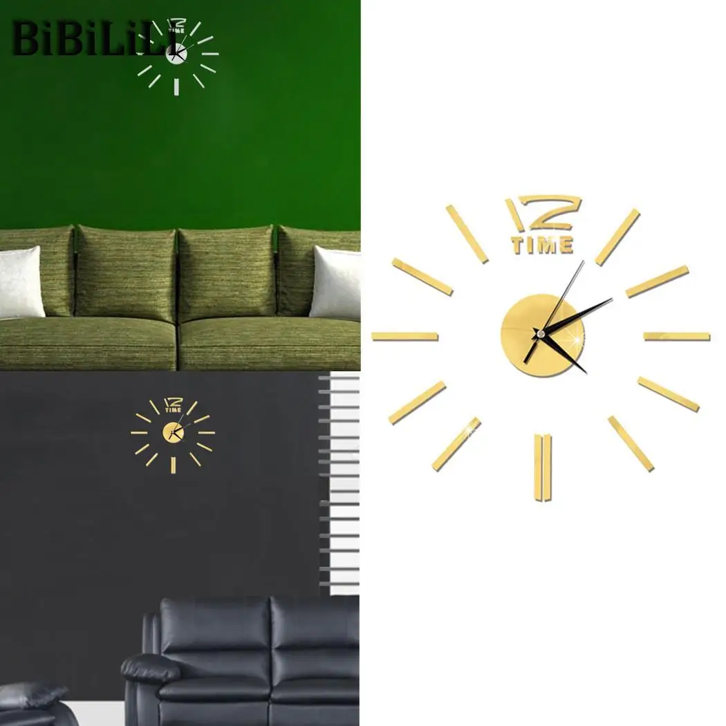 Горячая Высокое качество 3D большие креативные настенные наклейки модные часы