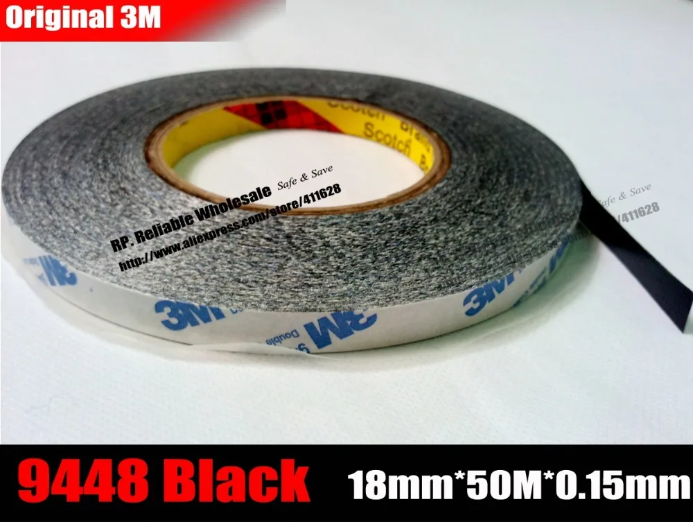 

(18mm* 50 meters) 3M Double Sided Adhesive Tape Sticky for Cellphone LCD Screen /Touch Dispaly /Case Glass Frame Adhesive Repair