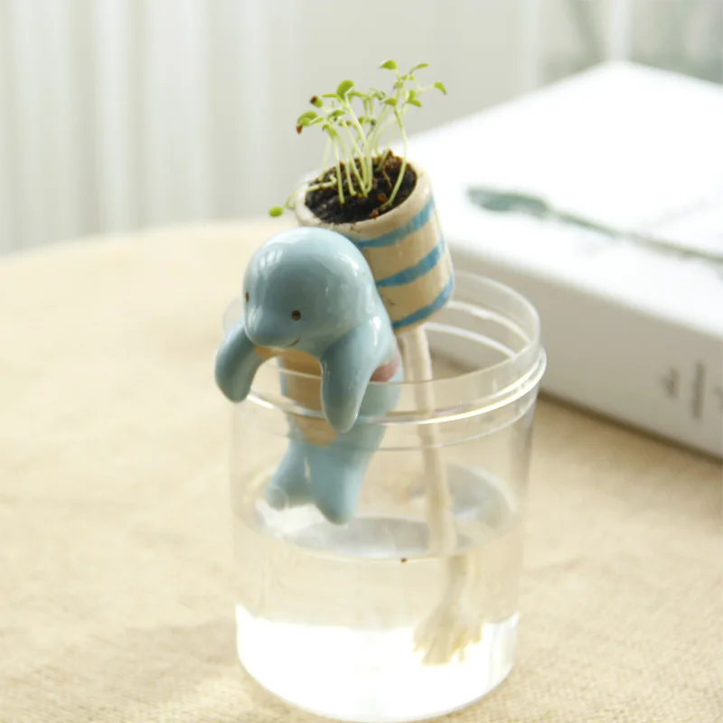 Desktop mini potted animal tail water Meng pet pot off the polar cup creative hydroponic pot wholesale