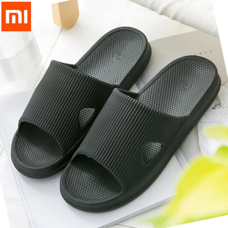 Xiaomi/Новинка; Тапочки для ванной с экологическими цепочками для мужчин и женщин; сезон лето; Домашние Нескользящие дизайнерские тапочки-светильник; удобная прогулочная обувь для душа
