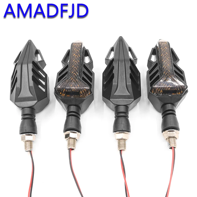 AMADFJD 2/4 шт. светодиодный указатель поворота для мотоцикла мигающий сигнал