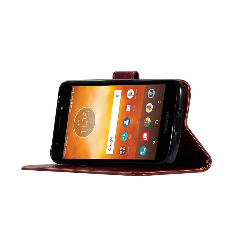 Ретро чехол для Motorola Moto E5 Play круиз Супра кошелек Магнитный кожаный флип телефона
