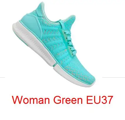 Woman green EU37 Xiaomi Mijia спортивная обувь, кроссовки Высокое качество Профессиональный Мода IP67 Водонепроницаемый спортивной обуви с посылка коробка - Цвет: Woman green EU37