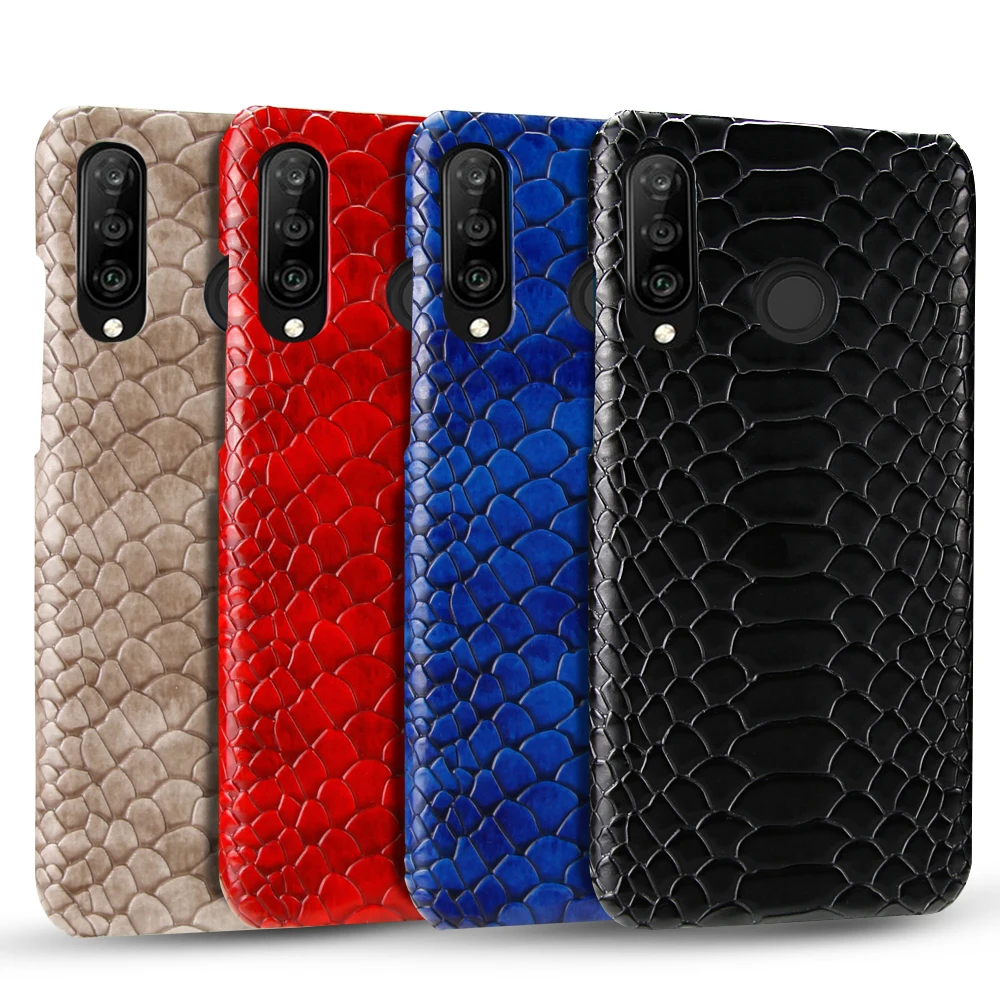 Высокое качество змеиная кожа чехол для huawei P20Lite Nova3E PC идеально подходит P30Lite Nova4E