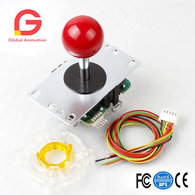 Красный Sanwa JLF-TP-8YT Stick 8 способ 5Pin ручка+ Sanwa GT-Y восьмиугольная ворота для аркада джойстик MadCatz TE игра с палочками маме и Raspberry Pi - Цвет: Красный