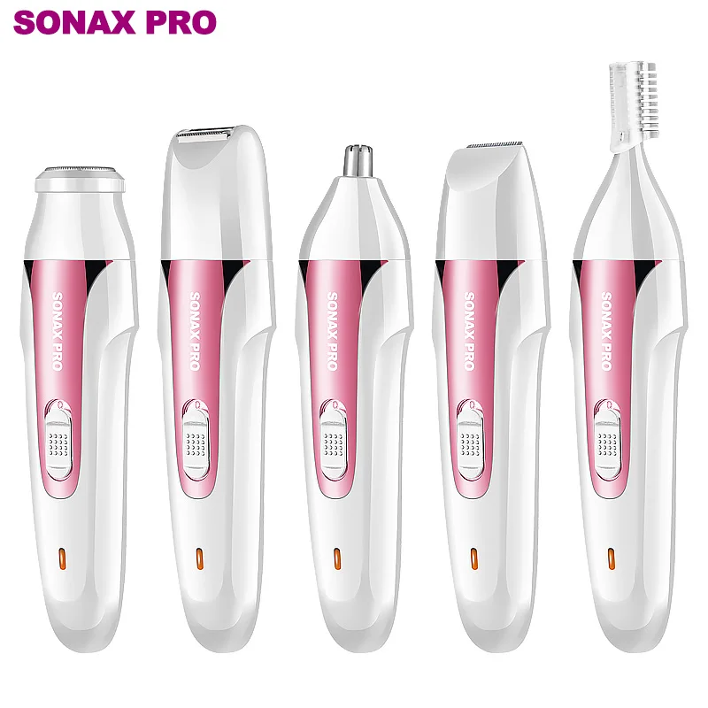 

5 in 1 Waterproof Women Shaver Female Epilator Rechargeable Face Remover Hair Removal Kit Mini Bikini Line Trimmer Lady Shaver