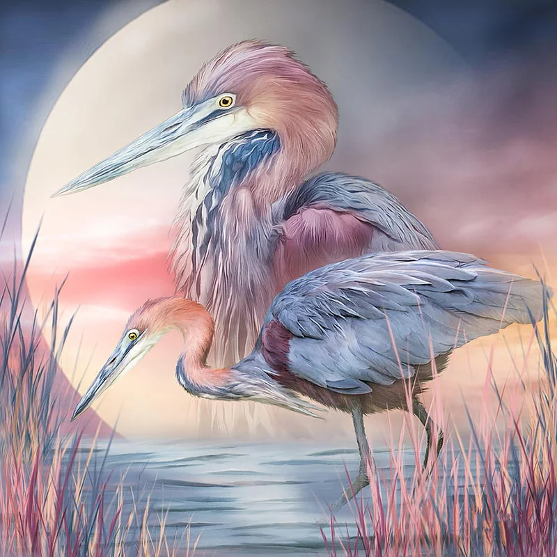 5D DIY Алмазная картина с изображением животных Heron полностью квадратная вышивка