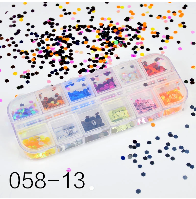 

New 3D Mermaid Colorful Nail Sequins Glittering Nail Art Manicure Decoration Sparkly