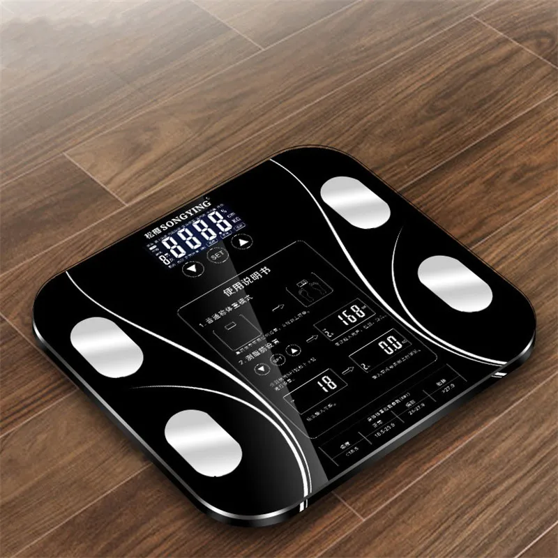 Умные весы BMI для тела, цифровой Вес человека, напольные весы, ЖК-дисплей, индекс тела, электронные весы, Товары для ванной