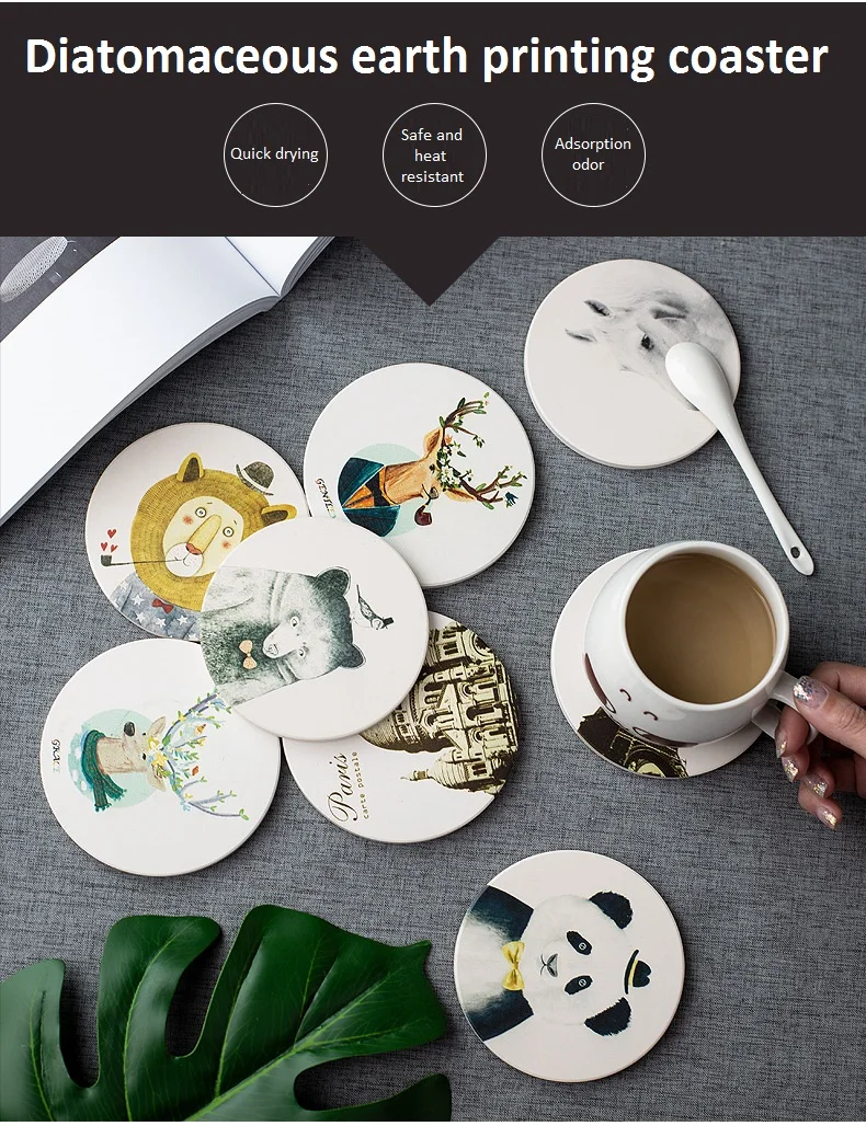 Для кухни ванной мультяшный диатомный грязевой держатель для мыла коврики чашки