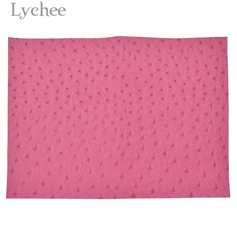 Lychee Life 1 шт. А4 тисненый страусиный узор ПВХ кожа ткань синтетическая кожа DIY материал для одежды сумки ремни