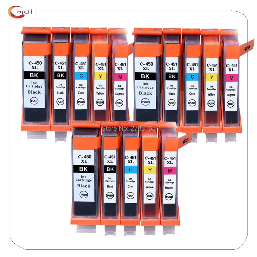 

15 PCS Compatible PGI 450 CLI 451 ink cartridge For canon PIXMA MG5440 MG5540 MG6440 Ip7240 MX924 IX6540 IX6840 printer inkjet