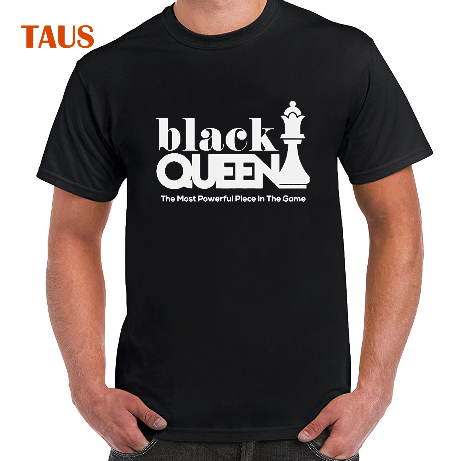 Черный queen самый мощный из в игре новые мужские с коротким рукавом футболки