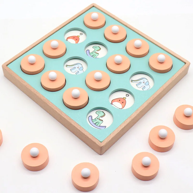 

Wooden Boxed Desktop Game Memory Chess Training Children Brain Intelligence Development Puzzle Wooden Toys