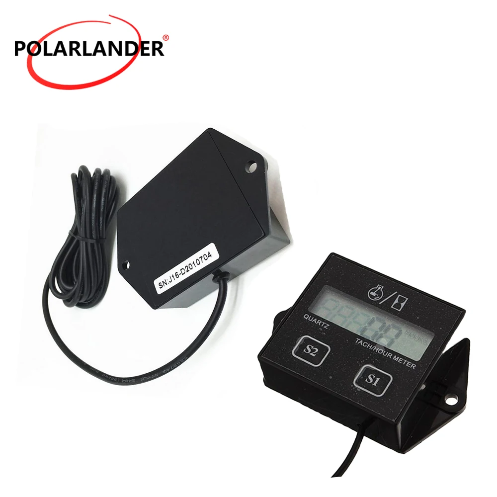 Тахометр мотоциклетный Polarlander счетчик часов 2 и 4 такта ЖК-дисплей для