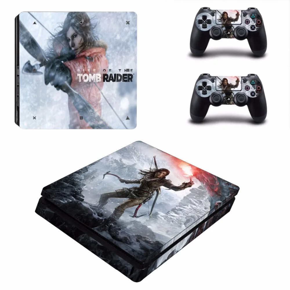 Подъем Расхитительница PS4 тонкая кожа Стикеры для Sony Игровые приставки 4 консоли