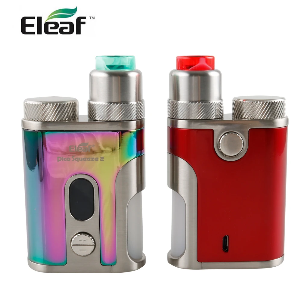 Оригинальный набор Eleaf Pico Squeeze 2 с атомайзером кораллового цвета RDA Емкость 6 5 мл