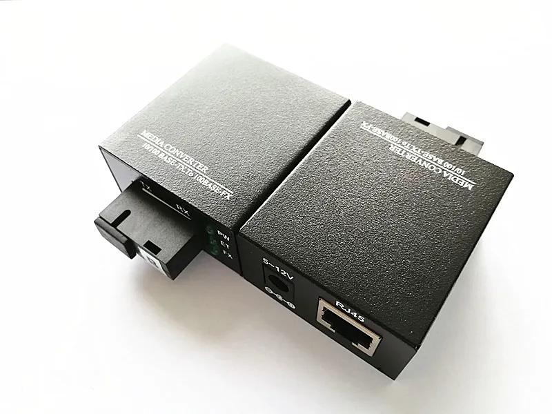 Телекоммуникационный мини одномодовый однорежимный медиаконвертер megabytes