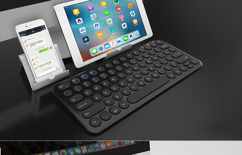 B.O.W многофункциональная bluetooth-клавиатура-Совместимость с Windows, Mac, Android, iPad, iPhone, Apple tv-простое переключение до 3 устройств
