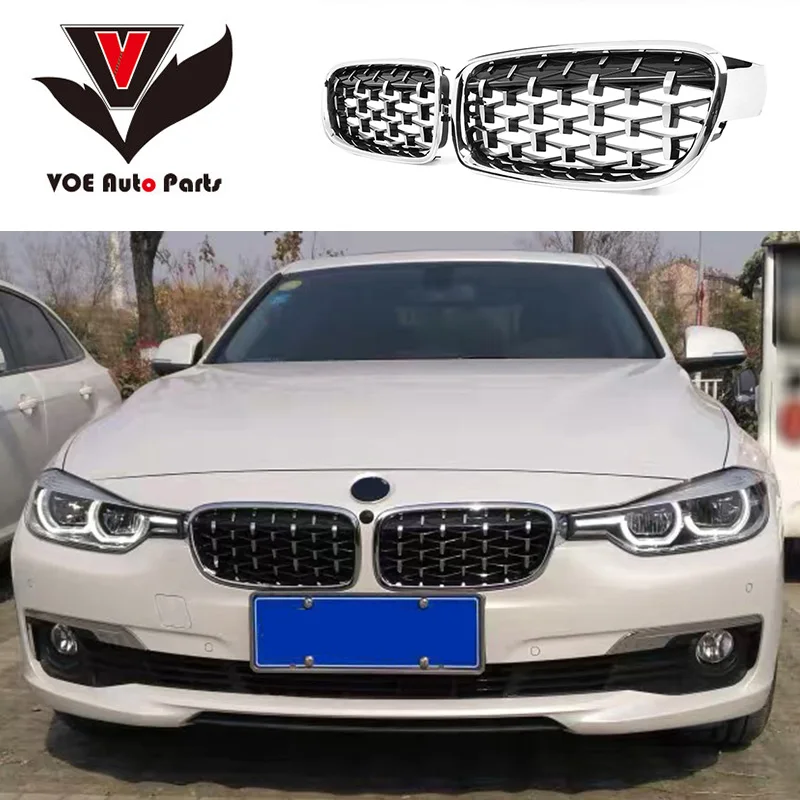 F30 F31 Алмазный Стиль ABS хромированный автомобильный Стайлинг передний гоночный