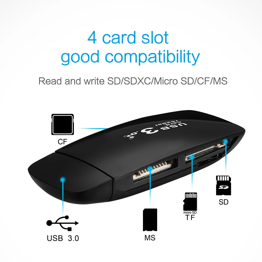 Rocketek usb 3 0 Мульти устройство для чтения карт памяти адаптер кардридер micro SD/TF CF MS