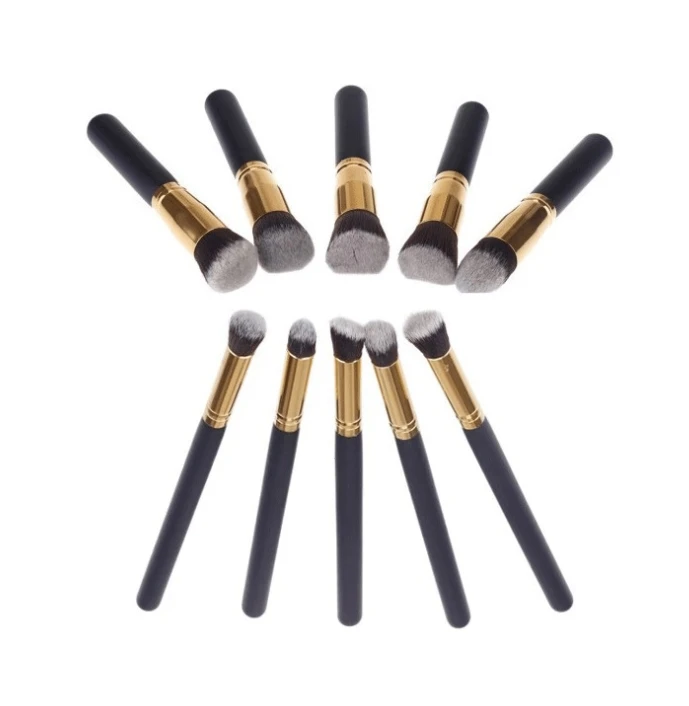 10 pcs professional makeup brush Set tools Powder Foundation Eyeshadow Lip Eyeliner Blush Marble Make Up Brushes Kit | Красота и