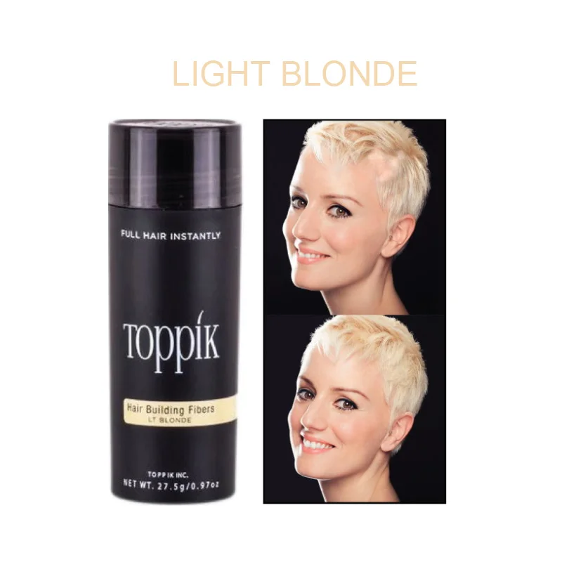 LIGHT BLONDE Женское и мужское натуральное покрытие для корней волос, утолщенные строительные волокна, консилер для выпадения волос, спрей 27,5 г - Цвет: LIGHT BLONDE