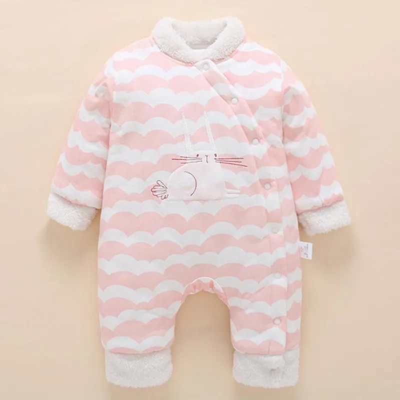 Крошечный хлопковый комбинезон зимняя одежда для малышей Ползунки