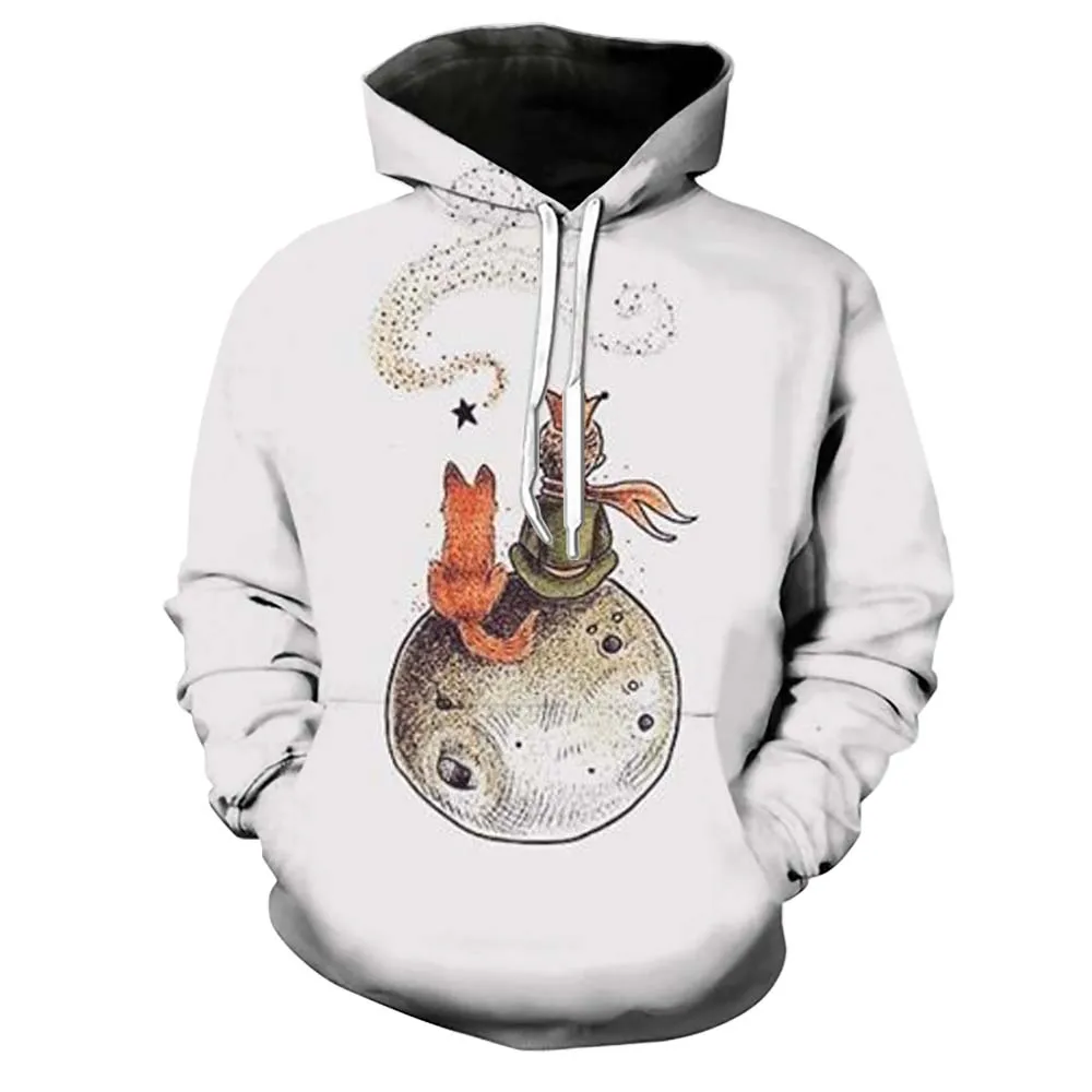 2019 New hot Anime 3D print hoodie white men/women Simple casual streetwear sweatshirt spring and autumn Pullover fashion tops | Мужская