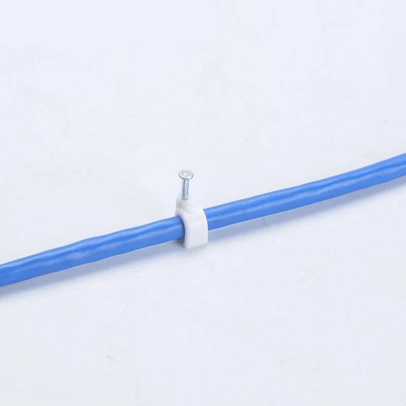 100 шт. 4 мм белый круглый стальной кабель для гвоздей настенный винт зажимы