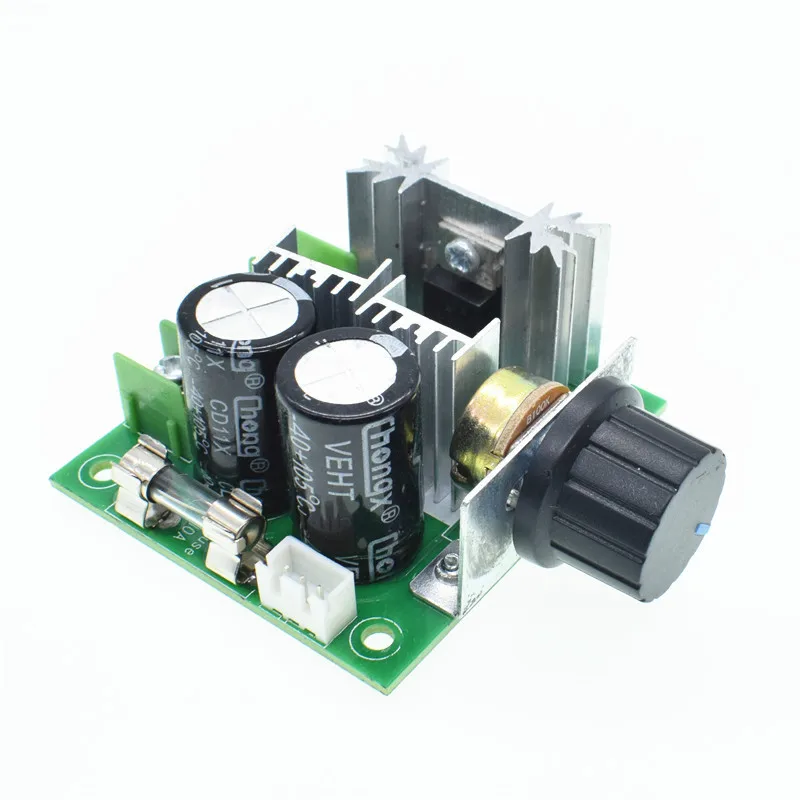 DC 12V 24V 30V 40 13 кГц режимы Auto, PWM двигатель постоянного тока Скорость регулятор управляющий переключатель регулятора скорости 10A с алюминиевой крышкой, 50В 1000 мкФ