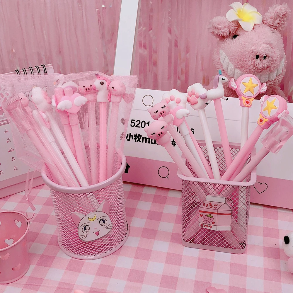 1 шт. Kawaii милые девушки Розовая обувь для девочек-школьниц гелевые ручки, кавайные канцелярские принадлежности Ручки canetas материал Эсколар офисные школьные принадлежности, блокноты