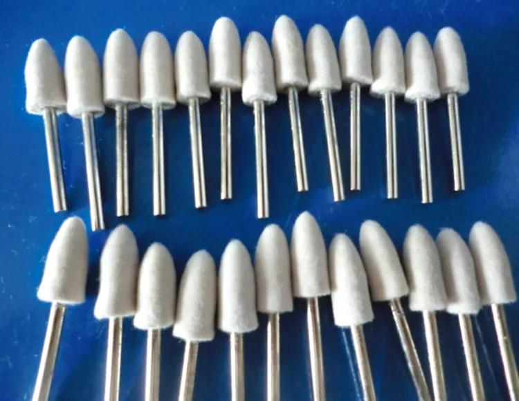 Насадка для вращающегося инструмента из шерстяного фетра конической формы 6 мм 50