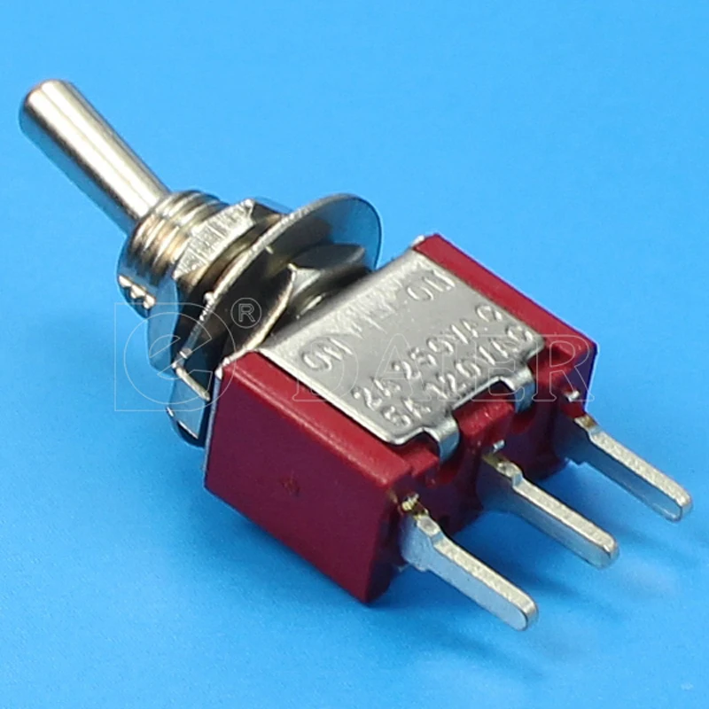100 шт MTS-102R-A2 Красный SPDT PCB терминалы вкл-вкл 2 положения 3a 250vac Мини тумблер | Спорт и