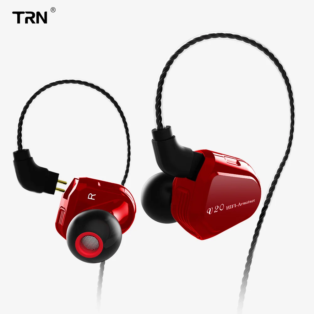 Новейший TRN V20 DD + BA Гибридный наушник для ушей HIFI DJ монитор бега спортивные