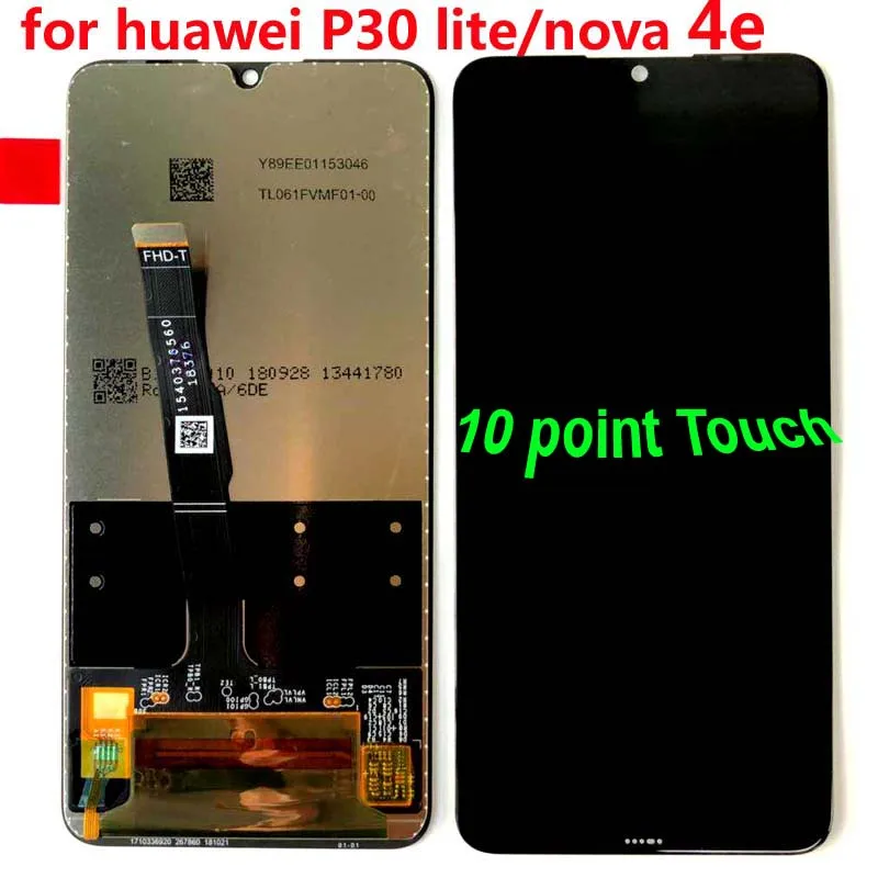 2312*1080 AAA Качество LCD для HUAWEI P30 Lite Lcd экран Nova 4e + рамка MAR LX1M LX2J|Экраны мобильных
