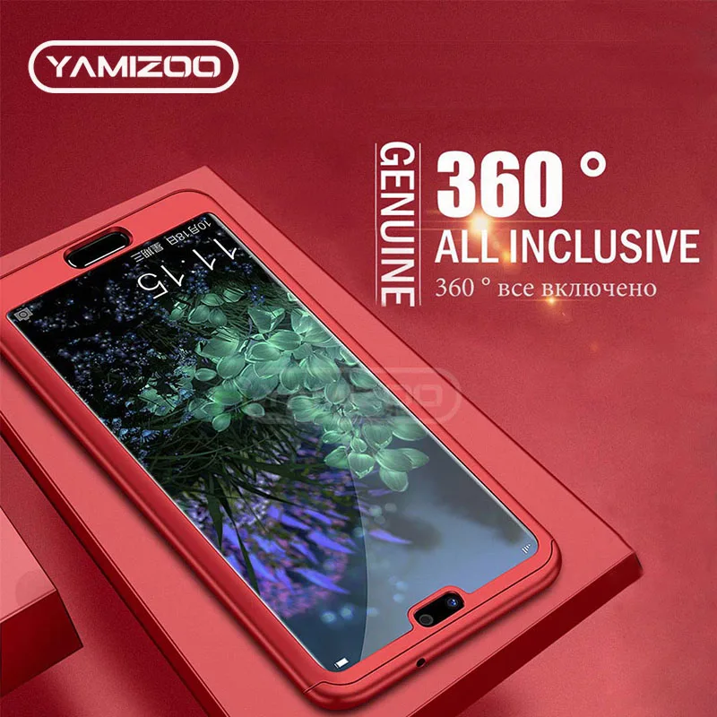 YAMIZOO 360 Full Cover For Huawei P20 P10 Lite Case Luxury Hard Phone Plus With Glass Pro On |
