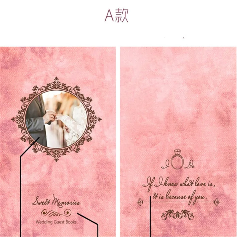European Marble Pattern Organ Page Wedding Guest Book Business Event Personality Customization Graduation Signature Gift pa | Дом и сад