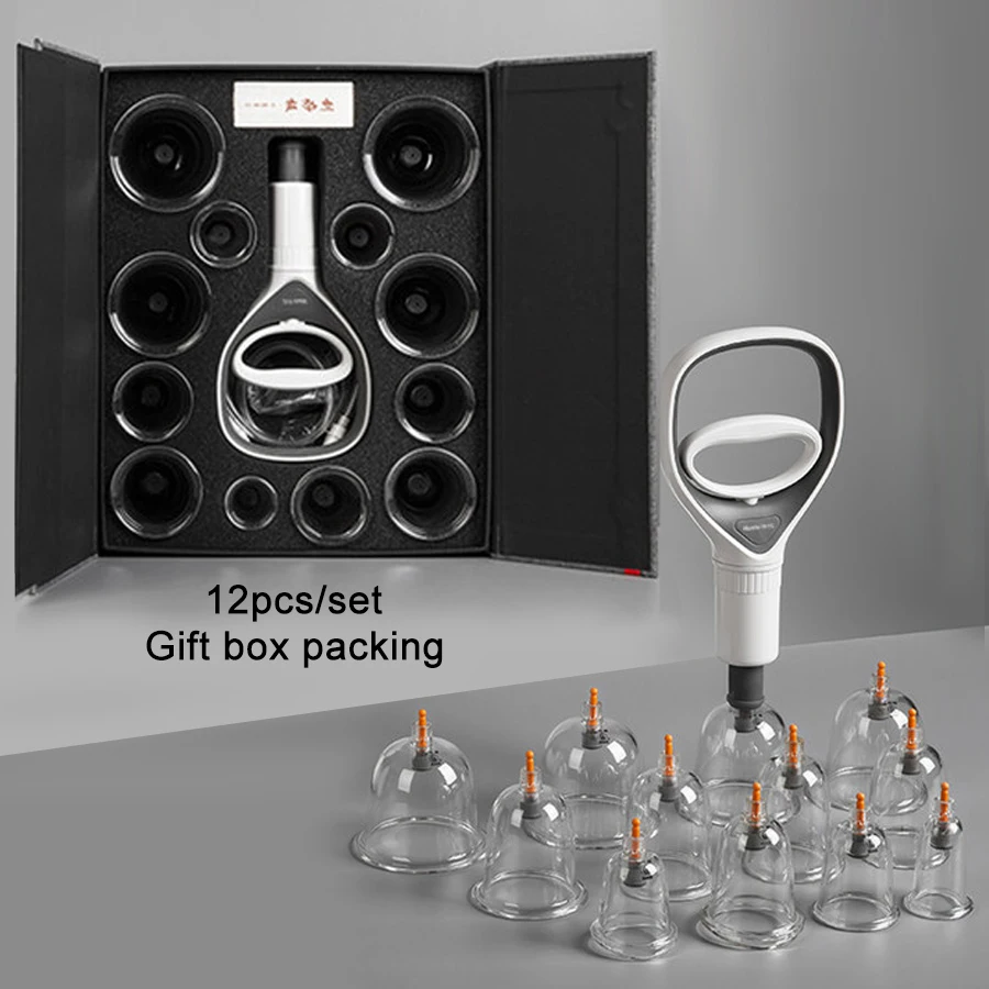 

Vacuum Cupping Set Body Massage Cans Fat Burning Suction Cups Scripting Ventouse Anti Cellulite Magnetic Cupping Therapy 12Pcs