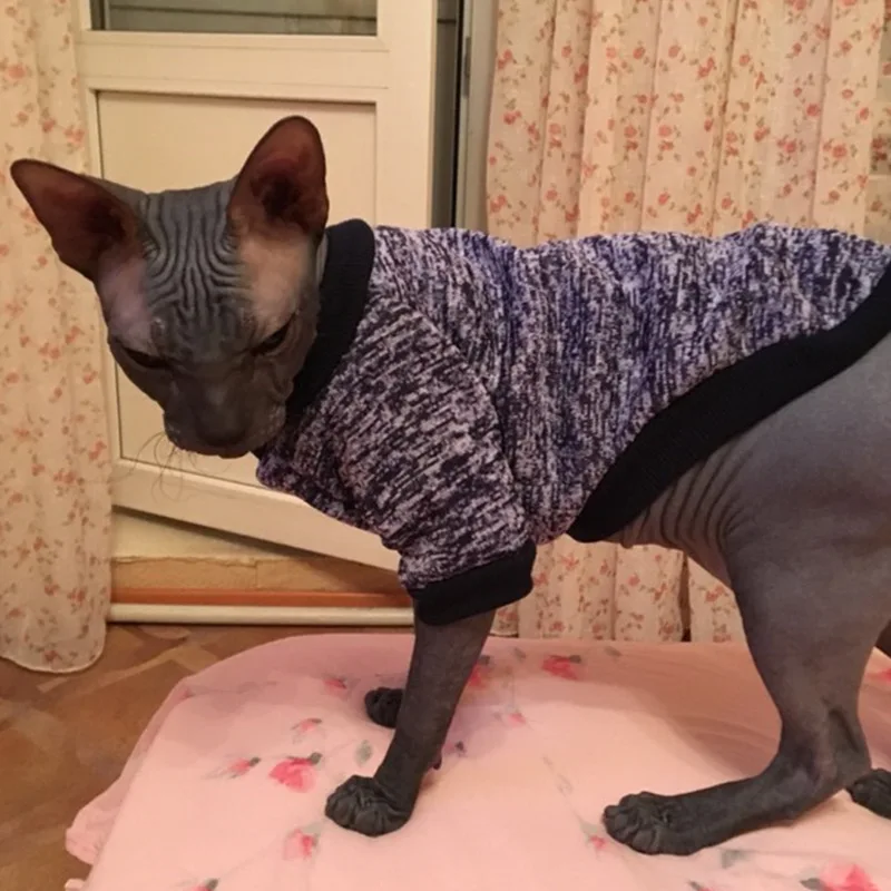 Теплое пальто для кошек Зимняя Одежда питомцев модная одежда мягкий свитер