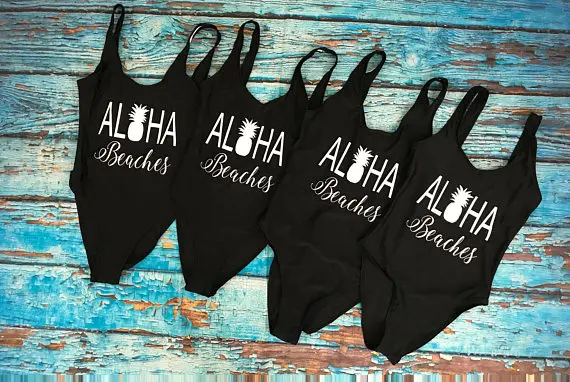 Honeymoon Bachelorette Swimwear Swimsuit Bride Wedding Favors