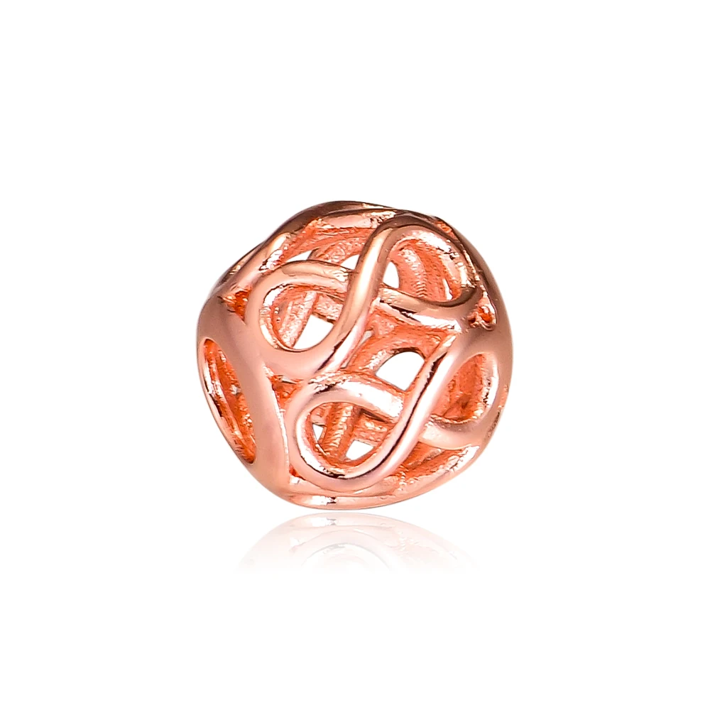 Подходит для браслетов Pandora Infinite Rose Beads 100% 925 пробы ювелирные изделия из серебра