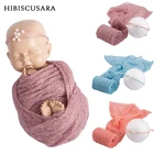Детское мохеровое одеяло для фотосъемки, 40*150 см, с жемчужной повязкой на голову, мягкие вязаные тканевые Аксессуары для младенцев