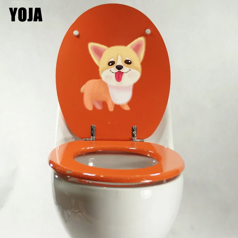 YOJA 19 2*23 9 см интересные собаки наклейки для унитаза детская комната Домашний