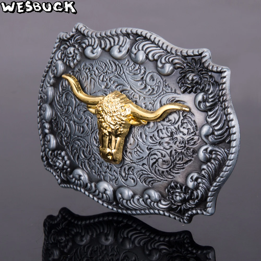 WesBuck бренд золотой орел пряжки ремня для Для мужчин женщин животное Western Buckles