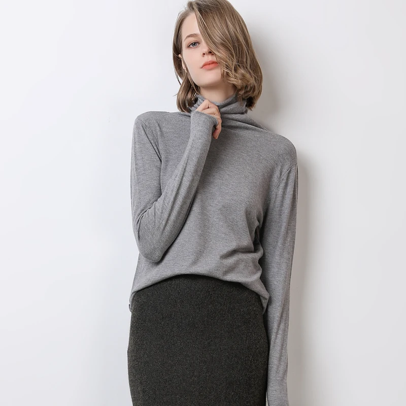 2019 New Autumn Winter Women Sweaters Fashion Turtleneck Cashmere Sweater Knitted Pullover Solid Color Tops | Женская одежда